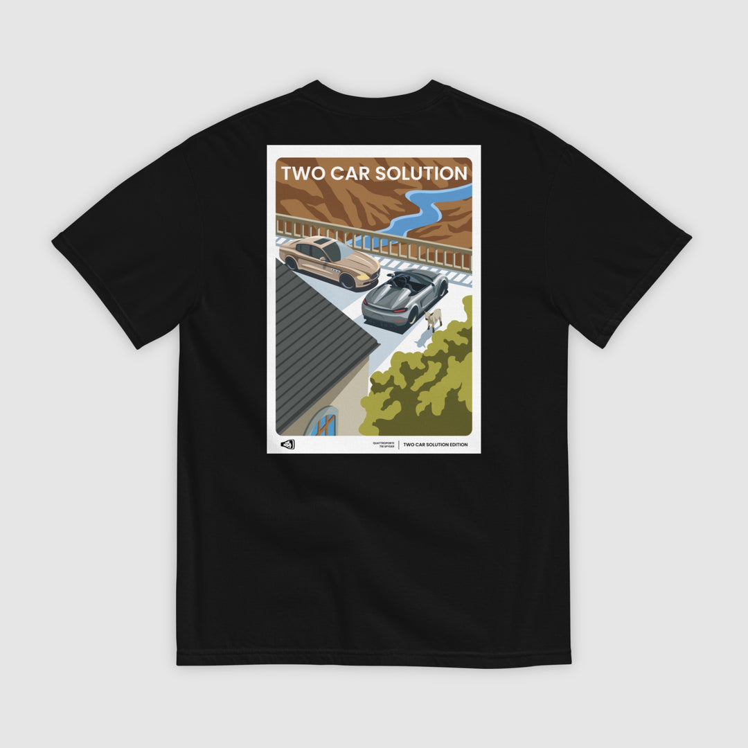 TWO CAR SOLUTION - MASERATI QUATTROPORTE & PORSCHE 718 SPYDER T-SHIRT